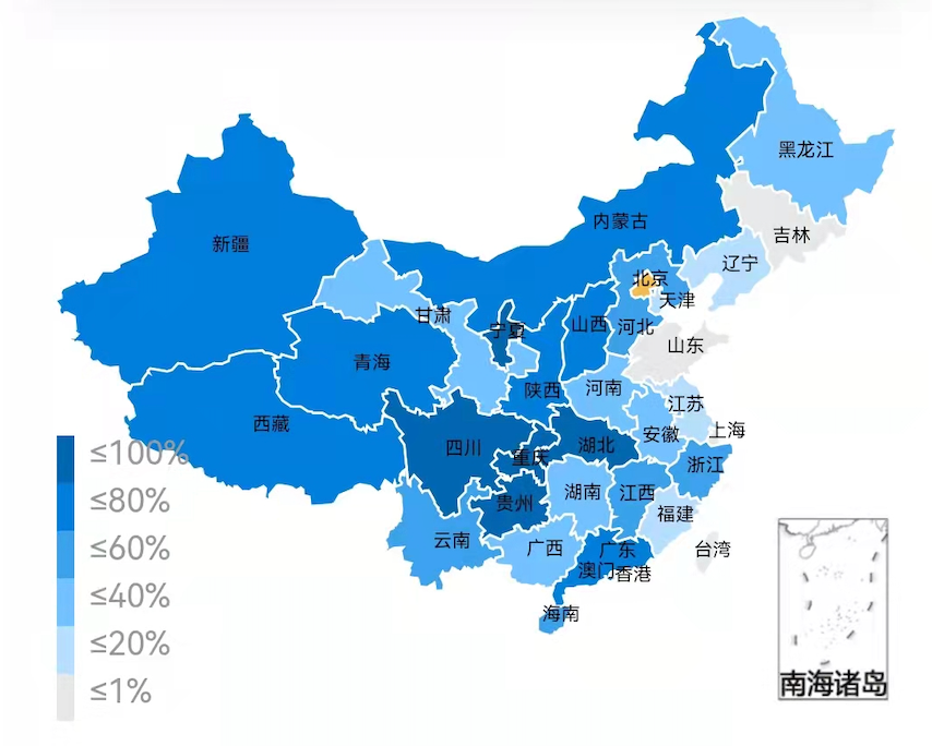 各地影院营业率 图/猫眼专业版