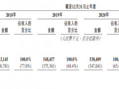 快狗打车三大细分业务2018-2021年营收表现，截图自招股书