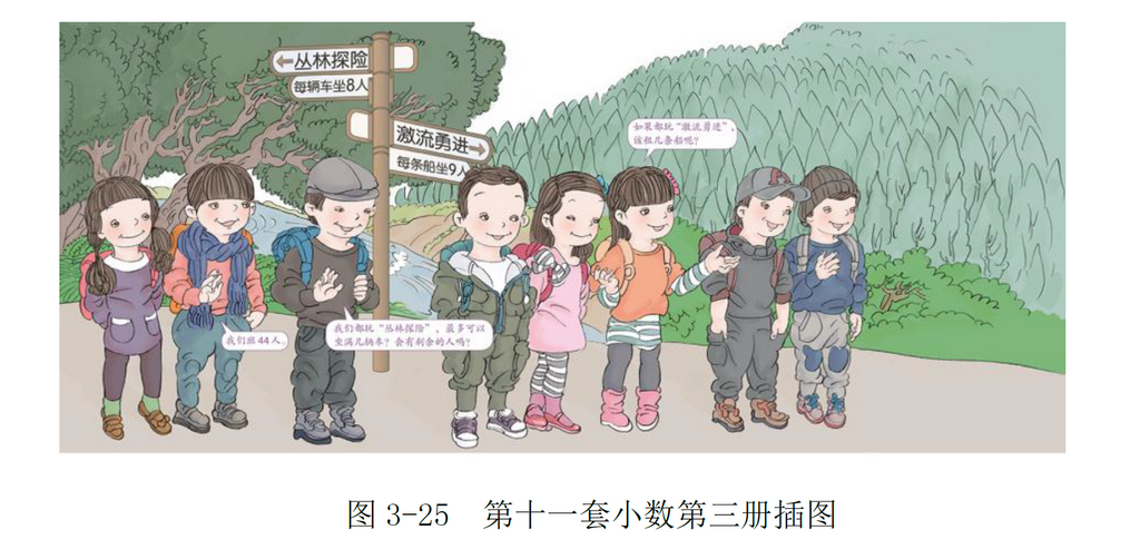 论文中选取的人教版小学数学教材插图案例。